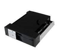 StarTech.com Dual Bay 5.25" Trayless Hot Swap Mobile Rack Backplane for 2.5" and 3.5" SATA/SAS HDD or SSD with Fan (HSB2535SATBK)