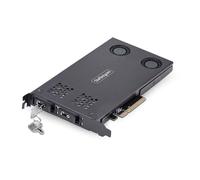 StarTech.com Dual-Bay M.2 NVMe SSD to PCIe x8 Removable Mobile Rack; Bifurcation Required; Tool-less Installation PCIe Backplane w/Two Hot-Swap Drive Bays