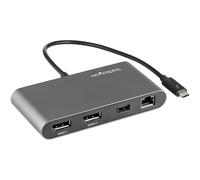 StarTech.com Thunderbolt 3 Mini Dock - Portable Dual Monitor Docking Station with DP 4K 60Hz, 1x USB-A Hub (USB 3.0/5 Gbps), GbE - 11in/28cm Cable - TB3 Multiport Adapter - Mac/Windows