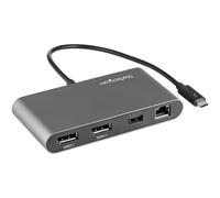 StarTech.com Thunderbolt 3 Mini Dock - Portable Dual Monitor Docking Station with DP 4K 60Hz, 1x USB-A Hub (USB 3.0/5 Gbps), GbE - 11in/28cm Cable - TB3 Multiport Adapter - Mac/Windows