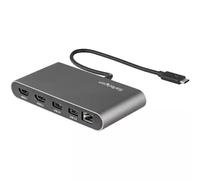 StarTech.com Thunderbolt 3 Mini Dock - Portable Dual Monitor Docking Station w/HDMI 4K 60Hz, 2x USB-A Hub (3.0/2.0), GbE - 11in/28cm Cable - TB3 Multiport Adapter - Mac/Windows
