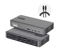StarTech.com Dual-Monitor USB-C Docking Station 4K 60Hz HDMI or DisplayPort 96W Laptop Charging Gigabit Ethernet Universal Smart Dock for Windows and macOS