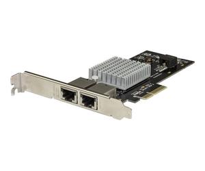 StarTech.com Dual Port 10G PCIe Network Adapter Card - Intel-X550AT 10GBASE-T PCI Express 10GbE Multi Gigabit Ethernet 5 Speed NIC 2port - network ada