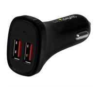 StarTech.com Dual-Port USB Car Charger - 24W/4.8A - Black