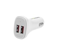 StarTech.com Dual-Port USB Car Charger - 24W/4.8A - White