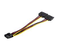 StarTech.com Dual SATA to LP4 Power Doubler Cable Adapter - 2 SATA to 4 Pin LP4 Internal PC Peripheral Power Supply Connector - SATA Y Cable - Male/Female - 18 AWG Wire - 9 Amps/108W