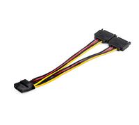 StarTech.com Dual SATA to LP4 Power Doubler Cable Adapter 2 SATA to 4 Pin LP4 Internal PC Peripheral Power Supply Connector SATA Y Cable Male/Female 18 AWG Wire 9 Amps/108W (DSATPMOLP4)