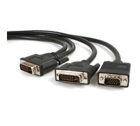 StarTech.com 6 ft DVI-I Male to DVI-D Male and HD15 VGA Male Video Splitter Cable