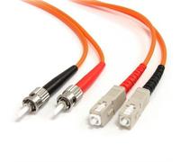 StarTech.com Fiber Optic Cable - Multimode Duplex 62.5/125 - LSZH - ST/SC - 2 m. Cable length: 2 m Fibre optic type: OM1 Connector 1: ST Connector 2: SC Core diameter: 62.5 m Full duplex