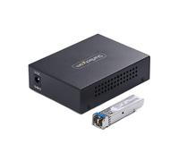 StarTech.com Gigabit Ethernet Copper-to-Fiber Media Converter, SM LC, 40km, 10/100/1000 Mbps, RJ45 to LC, Full Metal, 9K Jumbo Frames, TAA Compliant