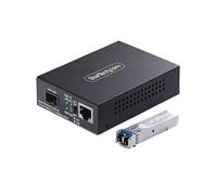 StarTech.com Gigabit Singlemode (SM) LC Fiber Media Converter, 10/100/1000 Mbps, 20km, RJ45 to LC, Full Metal, TAA Compliant