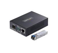 StarTech.com Gigabit Singlemode (SM) LC Fiber Media Converter, 10/100/1000 Mbps, 40km, RJ45 to LC, Full Metal, TAA Compliant
