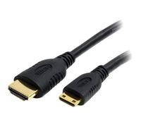StarTech.com 2m Mini HDMI to HDMI Cable with Ethernet - 4K 30Hz High Speed Mini HDMI to HDMI Adapter Cable - Mini HDMI Type-C Device to HDMI Monitor/Display - Durable Video Converter Cord