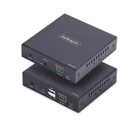 StarTech.com HDMI KVM Extender Over IP Network, 4K 60Hz, Driverless, HDMI and USB Over Ethernet/CAT6, AVoIP, Transmitter and Receiver Kit, Includes Mounting Kits