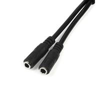 StarTech.com Headset adapter for headsets with separate headphone / microphone plugs - 3.5mm 4 position to 2x 3 position 3.5mm M/F