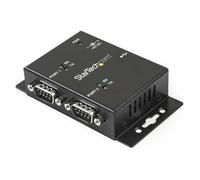 StarTech 2-Port Industrial USB-to-Serial Adapter Hub ICUSB2322I, Wall-Mountable with DIN-Rail Clips