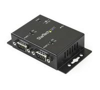 StarTech 2-Port Industrial USB-to-Serial Adapter Hub ICUSB2322I, Wall-Mountable with DIN-Rail Clips