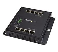 StarTech.com Industrial 8 Port Gigabit Ethernet Switch - Hardened Compact GbE Layer/L2 Managed Switch - Rugged Network Switch Din Rail/Wall Mountable RJ45/LAN Switch IP-30/-40C to +75C Temp (IES81GW)