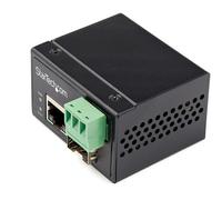 StarTech.com Industrial Fiber to Ethernet Media Converter - 100Mbps SFP to RJ45/Cat6 - Singlemode/Multimode Optical Fiber to Copper Network - 12-56V DC - IP-30/ -40 to +75C