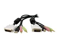 StarTech 4-in-1 USB Dual Link DVI-D KVM Switch Cable w/Audio & Microp - StarTech.com