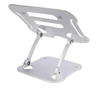 StarTech.com Laptop Stand for Desk, Ergonomic Laptop Stand Adjustable Height, Aluminum, Portable, Supports up to 22lb (10kg), Foldable Laptop Holder for Desk - Angled Notebook Computer Riser/Lift