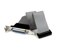 StarTech Low Profile 16in Parallel Port Header Cable Adapter with Bracket - DB25 (F) to IDC26