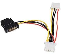 StarTech.com LP4 SATA Power Y SATA to LP4 Power Adapter + 2 x LP4 6 Inch Black