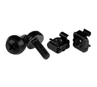 StarTech Mounting Screws and Cage Nuts for Server Rack – M5 x 12mm – 100 Pack – Black