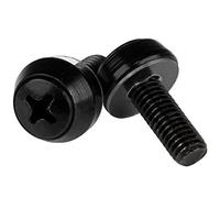 StarTech.com M6 x 12mm - Screws - 100 Pack, Black - M6 Mounting Screws for Server Rack & Cabinet (CABSCRWSM62B)