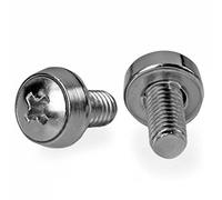 StarTech.com M6 x 12mm - Screws - 100 Pack - M6 Mounting Screws for Server Rack & Cabinet (CABSCREWSM62)