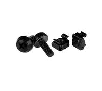 StarTech.com M6 x 12mm Screws And Cage Nuts 100 Pack Black CABSCREWM62B