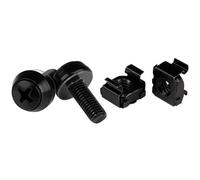 StarTech.com M6 x 12mm - Screws and Cage Nuts - 50 Pack Black