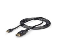 StarTech.com MDP2DPMM2M 2 m Mini DisplayPort to DisplayPort Cable, M/M, mDP to DP 1.2 Adapter Cable, Thunderbolt to DP with HBR2 Support,Black