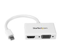 StarTech.com Travel A/V Adapter: 2-in-1 Mini DisplayPort to HDMI or VGA Converter - White