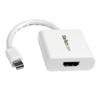 StarTech.com Mini DisplayPort to HDMI Adapter - mDP to HDMI Video Converter - 1080p - Mini DP or Thunderbolt 1/2 Mac/PC to HDMI Monitor/Display/TV - Passive mDP 1.2 to HDMI Dongle - White