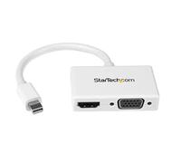 StarTech.com Travel A/V Adapter: 2-in-1 Mini DisplayPort to HDMI or VGA Converter - White