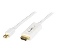 StarTech.com 6ft (2m) Mini DisplayPort to HDMI Cable - 4K 30Hz Video - mDP to HDMI Adapter Cable - Mini DP or Thunderbolt 1/2 Mac/PC to HDMI Monitor - mDP to HDMI Converter Cord - White