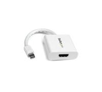 StarTech.com Mini DisplayPort to HDMI Adapter - mDP to HDMI Video Converter - 1080p - Mini DP or Thunderbolt 1/2 Mac/PC to HDMI Monitor/Display/TV - Passive mDP 1.2 to HDMI Dongle - White