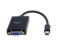 StarTech.com Mini DisplayPort to VGA Adapter - Active Mini DP to VGA Converter - 1080p Video - VESA Certified - mDP or Thunderbolt 1/2 Mac/PC to VGA Monitor/Display - mDP 1.2 to VGA Dongle