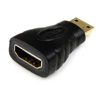 StarTech.com Mini HDMI to HDMI Adapter - 4K High Speed HDMI Adapter - 4K 30Hz Ultra HD High Speed HDMI Adapter - HDMI 1.4 - Gold Plated Connectors - UHD Mini HDMI Adapter 4K - Black