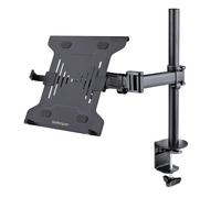 StarTech.com Laptop Desk Mount - Monitor and Laptop Mount - Displays up to 34in (8kg/17.6lb) & Laptops (4.5kg/9.9lb) - Articulating VESA Laptop Tray Arm - Clamp / Grommet Mount