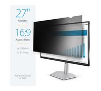 StarTech.com Monitor Privacy Screen for 27 inch PC Display - Computer Screen Security Filter - Blue Light Reducing Screen Protector Film - 16:9 WideScreen - Matte/Glossy - +/-30 Degree