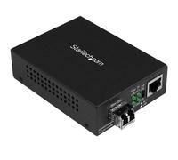 StarTech.com Multi-Mode (MM) LC Fiber Media Converter for 10/100/1000 Networks, Standalone Gigabit Ethernet to LC Converter, SFP Transceiver Included, 850nm, 550m - TAA