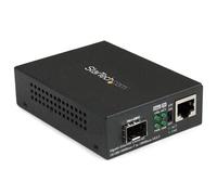 StarTech.com Multi-Mode (MM) / Single Mode (SM) Fiber Media Converter for 10/100/1000 Networks, Standalone Gigabit Ethernet to Fiber Converter, Open SFP Slot - TAA
