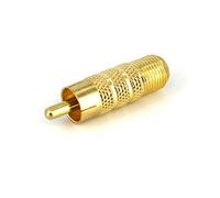 StarTech.com One-piece RCA to F Type Coaxial Cable - M/F - Gold-plated RCA to RG6 F Type Coax Cable Adapter (RCACOAXMF)