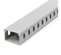 StarTech.com Open Slot Cable Management Raceway with Cover 1-1/2"(38mm)W x 1"(25mm)H - 6.5ft(2m) length - 1/4"(8mm) Slots PVC Network Cable Hider/Wall Wire Duct Max 20 Cables UL Listed