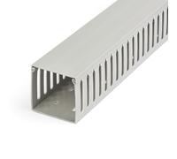StarTech.com Open Slot Cable Management Raceway with Cover, 3"(75mm)W x 3"(75mm)H - 6.5ft(2m) length - 1/4"(8mm) Slots, PVC Network Cable Hider/Wall Wire Duct, Max 200 Cables, UL Listed