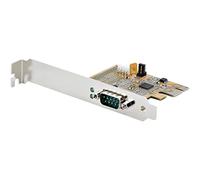 StarTech.com PCI Express Serial Card, PCIe to RS232 (DB9) Serial Interface Card, PC Serial Card w/ 16C1050 UART, Standard or Low Profile Brackets, COM Retention, Windows & Linux