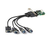 StarTech.com PCIe RS232 Serial Adapter Card PEX4S953 – 4-Port, 16950 UART, DB9, Windows/Linux