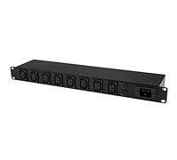 StarTech.com PDU08C13GB 8-Port Rack-Mount PDU with C13 Outlets, 10 ft Power Cord (BS 1363), Power Distribution Unit, 16 A, 1U